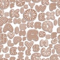 Seamless background of Gingerbread letters