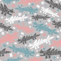 Seamless background with dragons, crocodiles or lizards