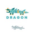 Dragon, crocodile or monitor lizard, logo