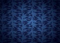 Vintage Gothic, royal background in dark blue, sapphirine, ultramarine with classic floral Baroque pattern Royalty Free Stock Photo