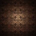 Gold, bronze, caramel, chocolate, and black vintage background, royal with classic Baroque pattern, Rococo Royalty Free Stock Photo