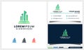 Building logo, architecture and property, City logo design with business card template Royalty Free Stock Photo