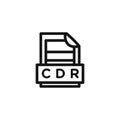 CDR File Document Icon vector set collection for web Royalty Free Stock Photo