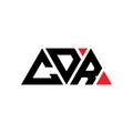 CDR triangle letter logo design with triangle shape. CDR triangle logo design monogram. CDR triangle vector logo template with red Royalty Free Stock Photo