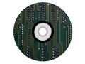 Cdrom made from an electronic scheme Royalty Free Stock Photo