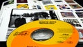 CDs and artwork of US rap band BEASTIE BOYS. Formed in New York in 1981, a group known for its videos Royalty Free Stock Photo