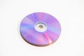 CDs DVDs - Blank recordable DVDs DVD-R purple discs on white background Royalty Free Stock Photo