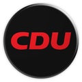 CDU Button, 3d illustration on white background Royalty Free Stock Photo