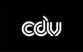 CDV Creative Unique Modern Letter Logo Design Royalty Free Stock Photo