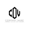 CDV letter logo design with polygon shape. CDV polygon and cube shape logo design. CDV hexagon vector logo template white and Royalty Free Stock Photo