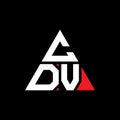 CDV triangle letter logo design with triangle shape. CDV triangle logo design monogram. CDV triangle vector logo template with red Royalty Free Stock Photo