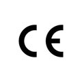 CE mark symbol. European Conformity certification mark. Vector illustration, flat design