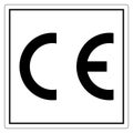 CE Mark Symbol Sign Isolate On White Background,Vector Illustration EPS.10