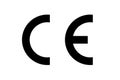 CE marking symbol isolated on white background