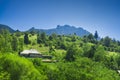 Ceahlau mountain landscape in Romania.