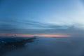 Ceahlau mountain and mystic clouds