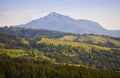 Ceahlau mountain seen from Petru Voda