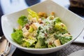 Ceasar salad with bacon bits Royalty Free Stock Photo
