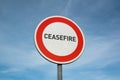 Ceasefire and cease fire Royalty Free Stock Photo