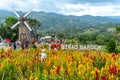 Tourists taking commemorative photos at Sirao Garden, Cebu city , Philippines Royalty Free Stock Photo