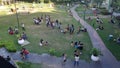 CEBU CITY, CEBU PHILIPPINES - JANUARY 18, 2019: people having picnic on park