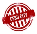 Cebu City - Red grunge button, stamp Royalty Free Stock Photo