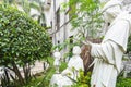 Religious figures,set within the gardens at the Basilica of Saint Nino,Cebu City