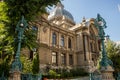 The CEC Palace in Bucharest. Royalty Free Stock Photo