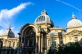 The CEC Palace, The Palace of the Savings Bank in the historical center Lipscani Street, Bucharest, Romania, 2022 Royalty Free Stock Photo