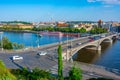 Cechuv bridge over Vltava river in Prague, Czech republic Royalty Free Stock Photo