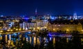Cechuv Brigde at night, Czech Republic Royalty Free Stock Photo