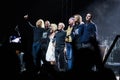 Cechy pod Kosirem, Czech Republic 8th September 2017. Concert of popular Czech folk band CECHOMOR acknowledging the applause. Czec