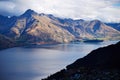 Cecil Peak on side of Lake Wakatipu, New Zealand Royalty Free Stock Photo