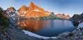 Cecile Lake And Minaret Peaks Royalty Free Stock Photo