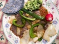 Cecina Mexican Food Complete Dinner Royalty Free Stock Photo