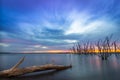 Cedar Bluff State Park, KS USA - Peaceful Blue Hour over the Cedar Bluff Lake