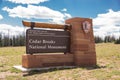 Cedar Breaks National Monument Entrance Sign