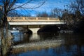 Cedar Creek Dam under a Bridge Royalty Free Stock Photo