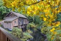 Cedar Creek Grist Mill at Fall Season Royalty Free Stock Photo