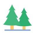 Cedar flat inside vector icon which can easily modify or edit