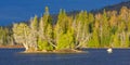 Cedar Island Panorama, Lake Superior Provincial Park, Ontario Royalty Free Stock Photo