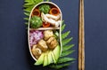 Japanese bento lunch box with tofu Royalty Free Stock Photo