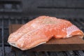 Cedar Plank Salmon on Grill