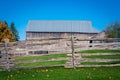 Cedar rail fence rural Ontario