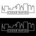 Cedar Rapids skyline. Royalty Free Stock Photo