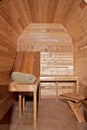 Cedar sauna Royalty Free Stock Photo