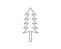 Cedar tree logo template illustration Royalty Free Stock Photo