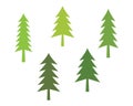 Cedar tree logo template illustration Royalty Free Stock Photo