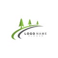 Cedar tree Logo template illustration design Royalty Free Stock Photo