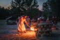 Pagan reenactment of Kupala Night, Slavic holiday celebrated on the shortest night of the year